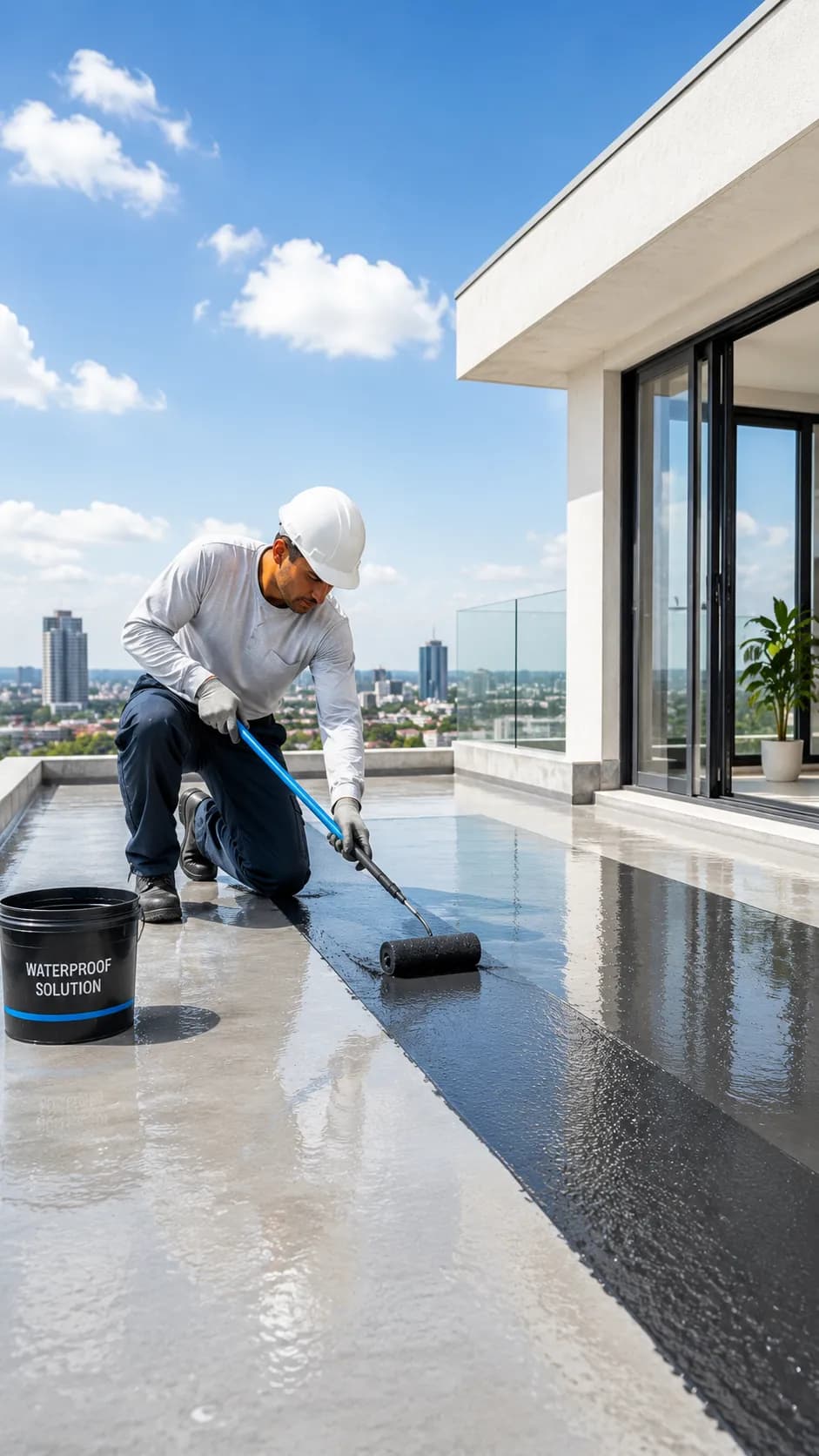 Licensed Sydney waterproofing contractor applying compliant membrane